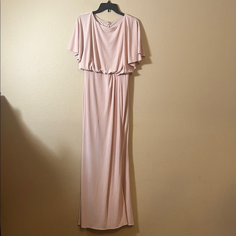 BHLDN Anthropology Blush Pink Bridal Maxi Dress Size 4